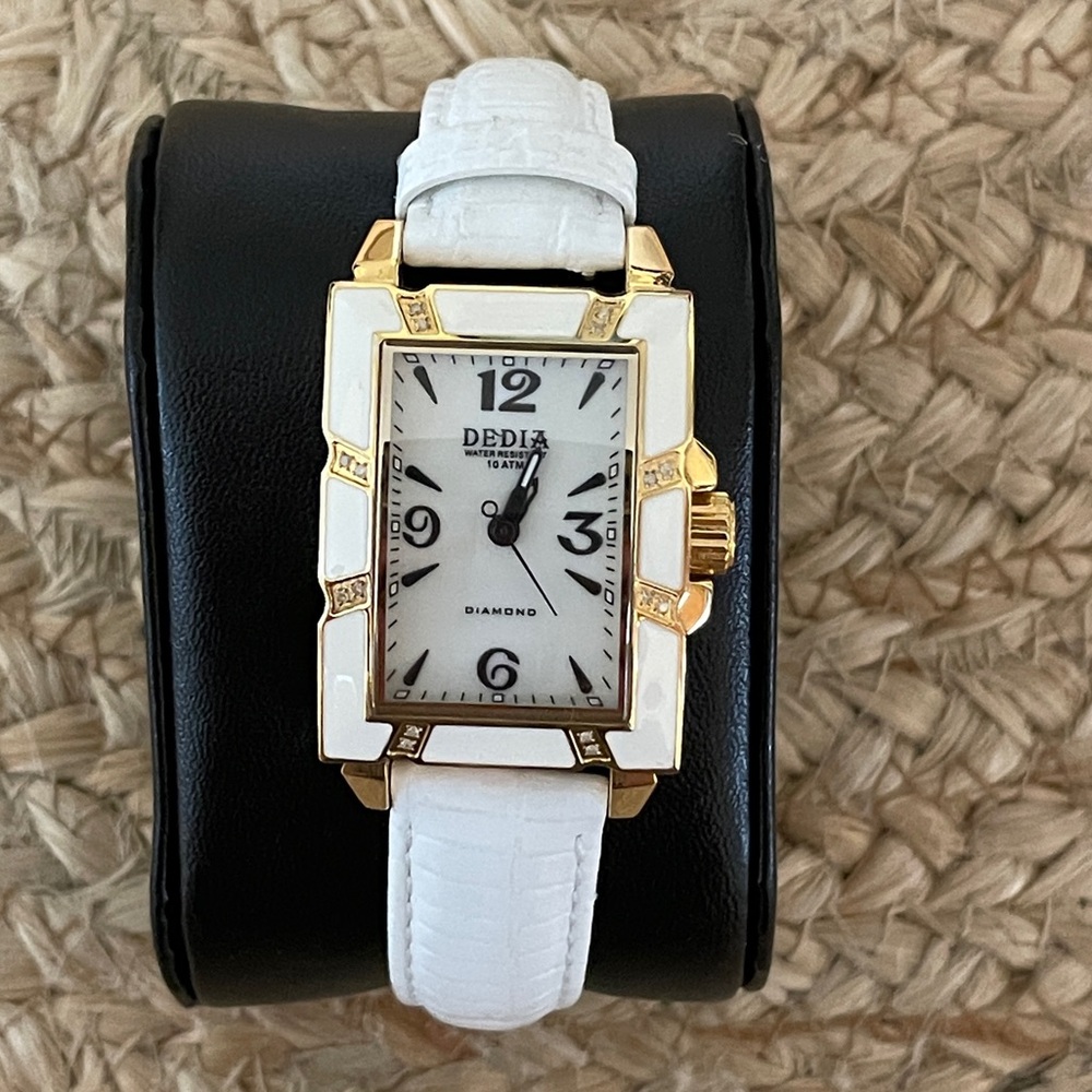 Dedia Aquaswiss White and Gold Watch